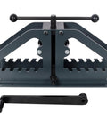 Heavy Duty Manual Tube Roller Bender Crafted From Carbon Steel For Precise Pipe Bending compact design with crank handle for shaping tubes.