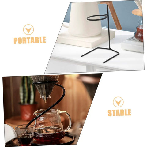 Grab A Fresh Cup With This Premium Solid Metal Coffee Dripper Stand perfect for stable brewing with pour over setups.