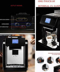 Programmable Coffee Maker With Built-In Grinder And Keep-Warm Plate Glass Carafe 2L Water Tank Removable Filter Basket Brews Fresh Coffee Fast Like A Pro At Home with touchscreen display and multiple outlets.