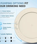 Top view of beige 5 Gallon Water Dispenser For Desktop Use Desk Friendly Portable Electric Water Pump With USB C Fast Charging Easy Press Button