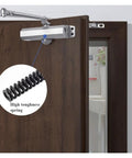 Hydraulic Door Closer With Adjustable Speed For 25Kg To 85Kg Doors, Quiet No Fuss Operation And Soft Closing, Durable Spring Hydraulic System