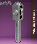 Mini Lathe Roller Burnishing Tool 1/2 In Shank By 2-1/2 In Overall Length shown from the front with dimensions labeled.