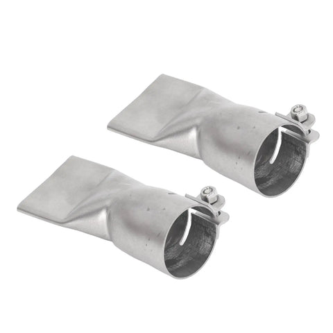 Flat Wide Mouth Welding Nozzle Set 40mm 1.57in stainless steel two pack built tough for hot air heat guns