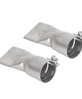 Stainless Steel 40mm Flat Wide Mouth Welding Nozzle That Is Totally Durable And Leak Proof For Hot Air Plastic Sheet PVC PP Joining Jobs, shown in two pieces.