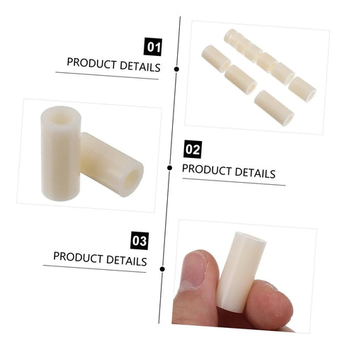 Nylon Round Spacer Nut Kit 150 Pcs Insulated Washers With Labeled Storage Case showing white nylon spacers and size detail.