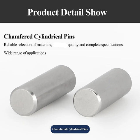 Chamfered end view of 20Pc Stainless Steel Shelf Pins Dowel Pins 8mm Diameter 20mm Length 304 SS Cylindrical Support Pegs