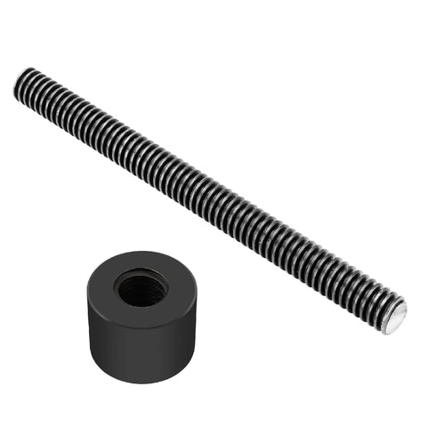 Premium T45 Trapezoidal Lead Screw 45mm Diameter X 6mm Pitch Measuring 1140mm Long With Matching Nut Built Tough Carbon Steel Heavy Duty Craftsmanship Ready To Roll For 3D Printers And CNC Systems