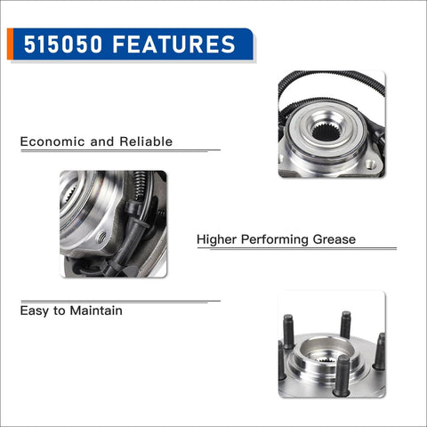 Features of Front Wheel Hub Bearing Assembly Compatible With Ford Explorer 2002 To 2005 Lincoln Aviator Mercury Mountaineer 5 Lugs With ABS