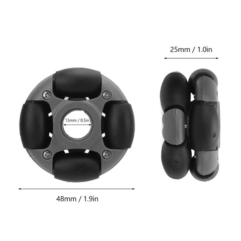 48mm omni directional robot wheels for smooth movement