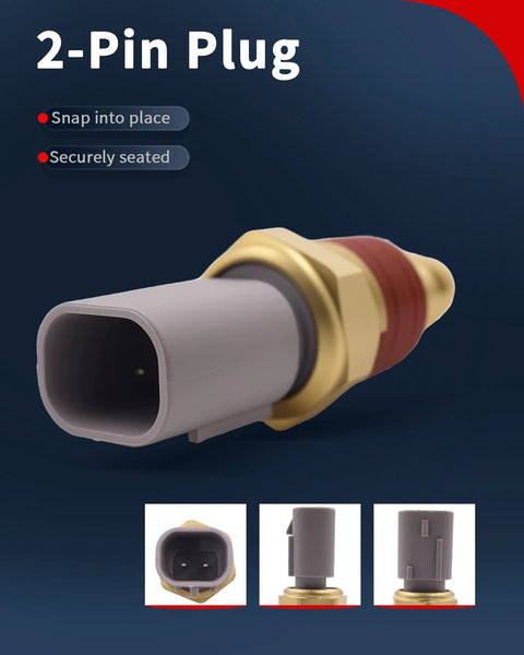 VEHICODE engine coolant temperature sensor with gray plastic housing and brass threaded fitting