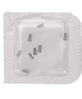Pro Grade Stainless Steel Micro Watch Repair Screws Heavy Duty Back Cover Fasteners Zero Hassle Clock Maintenance Lock Secure With Precision Female Thread 1X1.3X2.4Mm Complete Eight Piece Kit in a plastic packaging.