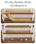 Non Slip Stair Treads For Wood Steps Indoor 15 Piece PVC Backed Yellow Stair Carpet Mats removal showing no residue
