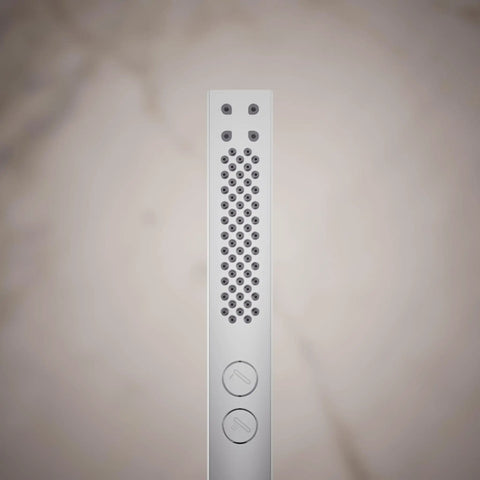 Shift Square Two Function Handshower With 1.75 GPM Flow Polished Chrome Finish Ergonomic Grip, front view