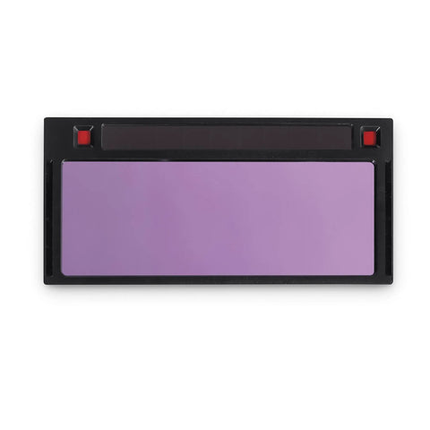 Universal Welding Helmet Lens Replacement Clear Viewing Plate 2 X 4 Inches in black with violet filter for safety use.