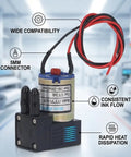 Compact DC 24V 3W Ink Pump for Printers and Inkjets, Fast Heat Dissipation, Plastic Small Size Replacement with connectors
