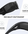Polarized Sports Sunglasses For Men And Women Featuring Uv400 Lens Shield Cutting Glare Dead Straight Driving Fishing Equipment Heavy Duty Frames Close-up view showing secure hinge and polarized lenses.