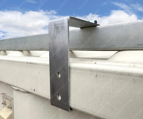 Built Tough Aluminum Roof Bracket For Conex Shipping Containers Mounting On Unistrut and Superstrut Exterior Solar Panel Support
