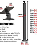 Heavy Duty Black Railing Balusters And Stair Spindles 25 Pack Wrought Iron Look Deck Post Kit with adjustable bracket specifications image.
