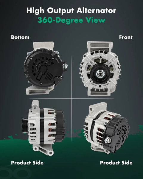 Alternator Replacement For Chevrolet HHR 2008 2009 2010 2011 2.2L 2.4L 12V 130Amp CW S5 Pulley High Output Charging 360 view