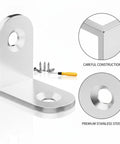 Beefy Stainless Steel Corner Bracket For 90 Degree Furniture Reinforcement Right Angle Support To Stop Wobble metal finish