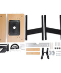 Solid Build Router Table With Heavy Duty Stand And Adjustable Fence Premium Mdf Workbench parts layout including assembly components.