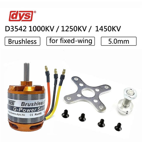 Outrunner Brushless Motor D3542 1000KV 1250KV 1450KV for 2 4S RC Multicopter and Fixed Wing Aircraft with 5mm Shaft