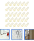 40 Piece Spring Loaded Shutter Repair Pins With Heavy Duty Plastic Louver Insert Kit For Quick Window Fan Fixes displayed in rows.