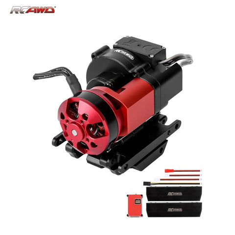 Beefed Up 2 Speed Brushless Gearbox Kit For 1/18 Traxxas TRX4M Upgrades with 3500KV Motor and CNC Aluminum Housing