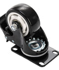 8 Pack 3 Inch Caster Wheels With Safety Brake Heavy Duty Swivel Plate Casters 360 Degree Rotating No Noise Wheel For Cart