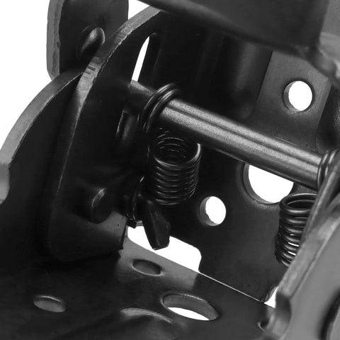 Close-up of Badass Heavy Duty Folding Brackets For Tables And Bed Legs, showcasing the springs and locking mechanism.