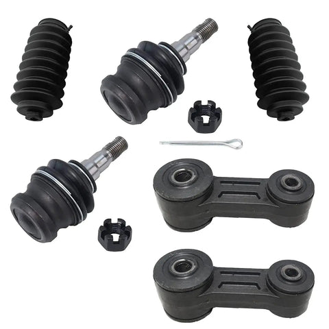 Front 12 Piece Suspension Kit For 2000 2004 Subaru Legacy And Outback Includes Front Inner And Outer Tie Rod Ends Rear Sway Bar End Links Front Sway Bar Links And Tie Rod Boots For A Beefed Up Smooth Ride.