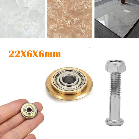 Two Pack Built Like A Tank Tile Cutter Replacement Wheel Featuring Premium Tungsten Carbide Bearing And Quick Bolt Lock Nut For Glazed Ceramic Glass Manual Cutting Slick Glide Cuts Zero Hassle