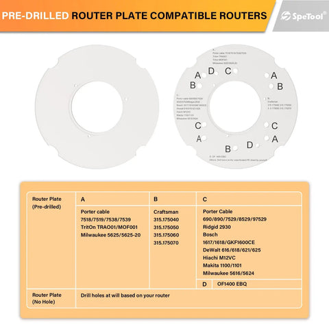 Pre-drilled router plates compatible with Porter Cable, Craftsman, Bosch for Slab Flattening Mill With Continuous Height Adjustment And Extendable 38x38.2 Inch Capacity, 3 Axis Aluminum Router Sled, Efficient Dust Collection For Flattening Live Edge Slabs, No-Fuss Quick, Modular Setup.