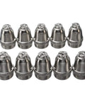 10 conductive nozzles from 26Pcs PL60 Plasma Torch Accessories Kit For LTP5000 And LTPDC2000 displayed in two rows