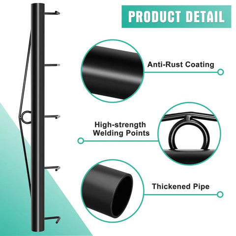 Heavy Duty Chain Link Fence Stretcher Tool With Extended Hooks, 31.5 Inch Steel Woven Wire Fence Tensioner details overview