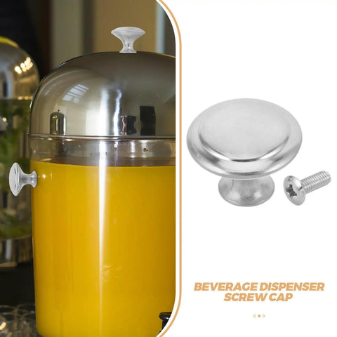 Two Sets Plastic Drink Dispenser Caps Replacement Screws Tops For Bevs Durable Leak Proof Caps With Precise Fit Easy Install Reusable Cap Components For Smooth Pouring silver screw cap for beverage dispenser with screw