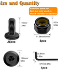 Detailed view of 30 Piece Set Of 1/4-20 X 3/4 Inch Flat Head Socket Head Screws In 304 Stainless Steel With Spare Nylon Lock Nuts And Hex Spanner.
