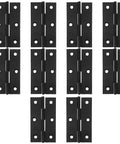 Stainless Steel Small Folding Bifold Butt Hinges With Screws For Wooden Box Doors Black Flat Opening Design Slick And Durable Hardware For Home