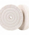 Top Notch 2 Pcs 5 Inch Cotton Buffing Wheels With 3/8 Inch Arbor Hole for polishing brass and stainless steel.