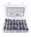 Large 500 Piece Electrolytic Capacitor Kit With 24 Values From 0.1uF to 1000uF DIP Caps 10V 16V 25V 50V in Transparent Storage Box