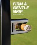 Magnetic Cigar Holder For Golfers Pocket Size One Hand Access Adjustable Clip on golf cart showing firm grip