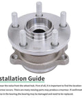 Front view of Rear Wheel Hub And Bearing Assembly For 2005 2009 Subaru Legacy And 2005 2009 Subaru Outback With 5 Lug ABS Encoder