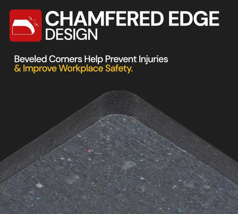 Chamfered edge design of 2 Pack Heavy Duty 18x18x1 Stabilizer Pads With Contoured Handles Built Tough From Uhmwpe High Density Polyethylene