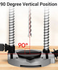 Portable Drill Guide With 90 Degree Adjustable Drill Press Attachment For Angled And Straight Holes Pro Grade Aluminum Cast Iron Jig