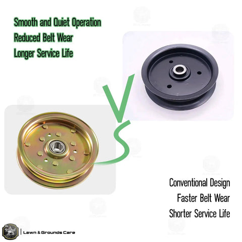 Comparison of Flat Idler Pulley For Power Transmission With 1-1/16 Belt Groove, 5/8 Bore, 5-3/4 Outside Diameter with another pulley