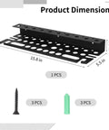 Wall Mount Tool Organizer for Screwdrivers and Pliers Easy Install Space Saving Wall Rack shown with dimensions and screws
