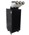 Heavy Duty Industrial Portable Air Conditioner 22500 BTU Mobile Spot Chiller with three outlet tubes for high velocity cooling.