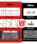 Comparison of 1110 Pcs Micro Screw And Nuts Kit Stainless Steel Phillips Screws M1 for electronics vs other screw kits.