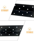 10Pcs Carbon Steel L Brackets Set With Mounting Screws for Cabinets Tables Chairs and Shelves 90 Degree Right Angle Corner