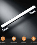 Polished Chrome Cabinet Pulls 5 Pack With 3 Inch Hole Centers 76mm Durable Zinc Alloy Kitchen Cupboard Drawer Hardware sleek look